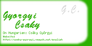 gyorgyi csaky business card