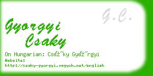 gyorgyi csaky business card